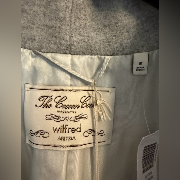 Aritzia Women's Gray Cocoon Wool Coat - Picture 4 of 6